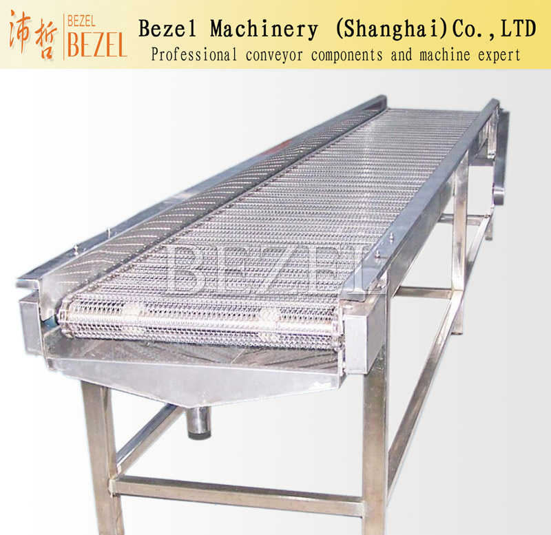Stainless steel mesh belt conveyor line